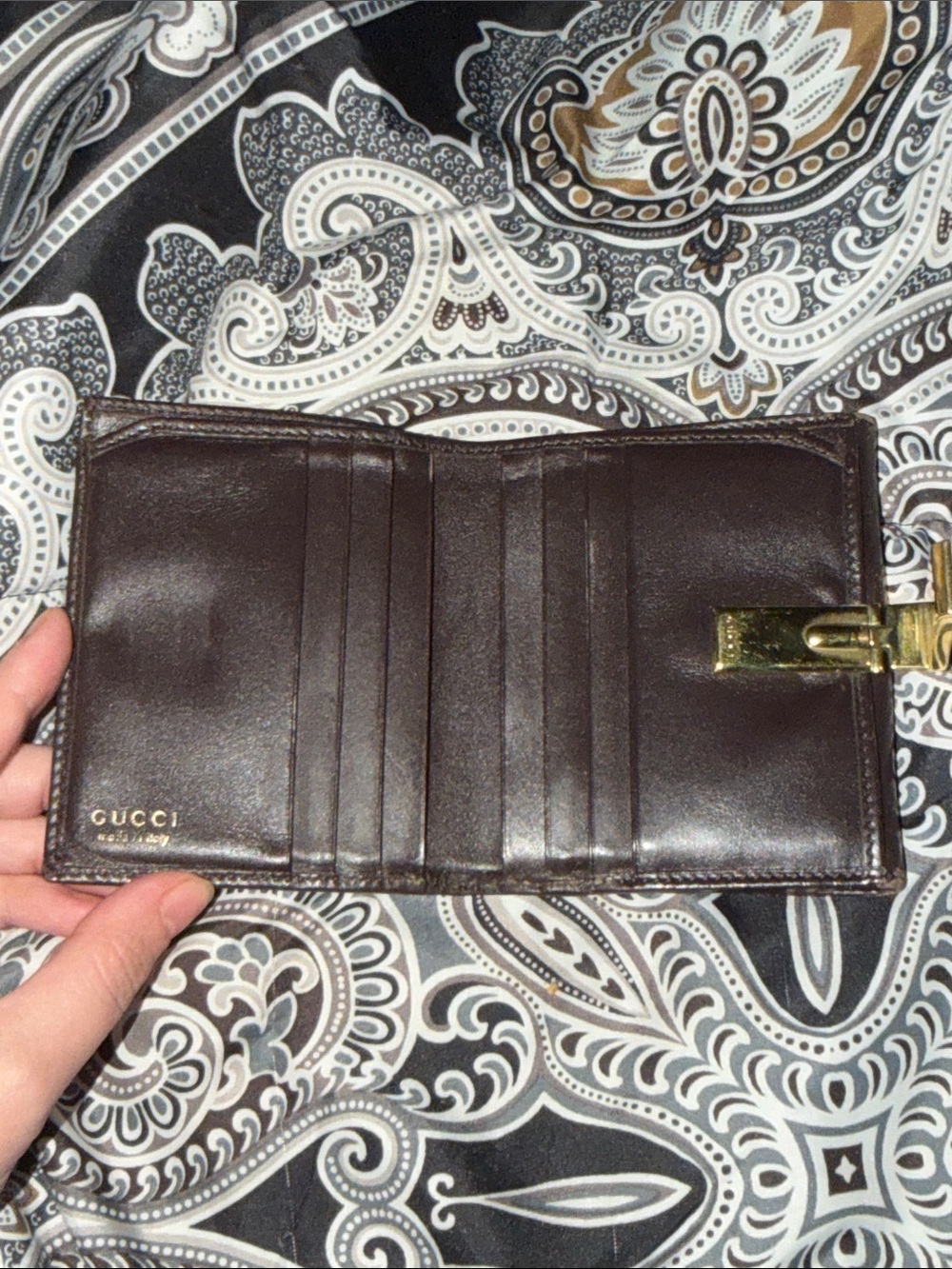 Vintage Gucci Leather "Jackie" Compact French Flap Wallet - Picture 12 of 16